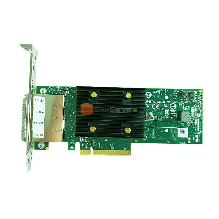 Карта HBA LSI 9500-16e 05-50075-00 sas+sata+nvme 12 Гбит/с sff8644