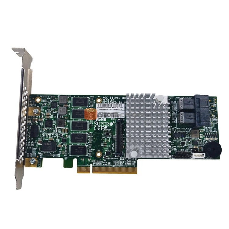 Оригинальная RAID-карта AOC-S3108L-H8IR LSI SAS 3108, 12 Гбит/с, восьмипортовый внутренний RAID-адаптер SAS
